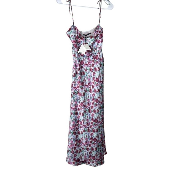 NWT Zara Satin Floral Spaghetti Strap Slip Dress Size US XS - Picture 5 of 14
